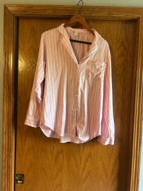 Victoria's Secret Pink and White Striped Sleep Shirt